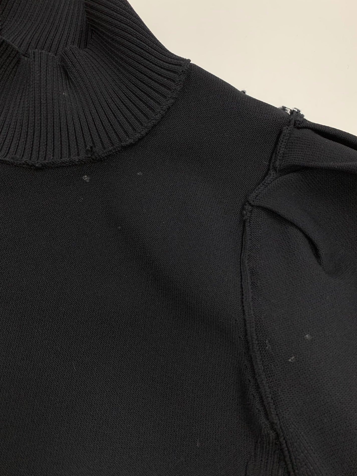 未使用品！エムズグレイシー　ハイネックリボンニット　サイズ40 黒色 エムズグレイシー 218708 ワンピース 40 ブラック ニット リボン