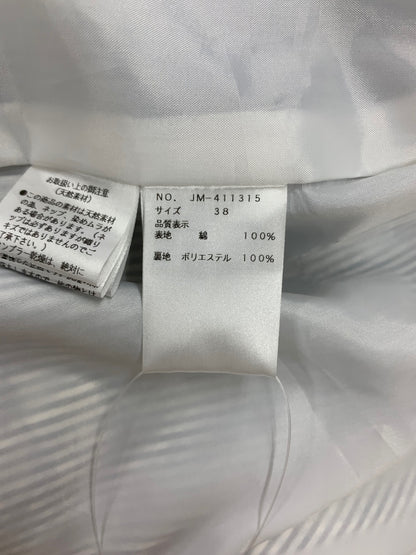 エムズグレイシー 411315 ワンピース 38 グレー 花 フリル ストライプ IT7RQ48G0XLS