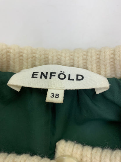 エンフォルド 300EA270-1620 ブルゾン 38 アイボリー ジャケット ケーブルニット IT97NA7WL6VS