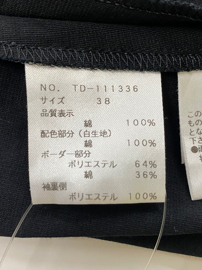 エムズグレイシー 111336 ワンピース 38 ブラック バイカラー リボン ITNSCW09O2QE