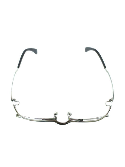 フォーナインズ S-801T メガネ ガンメタル/ブラック メタルフレーム ハーフリム スクエア ITW7G1K447BF