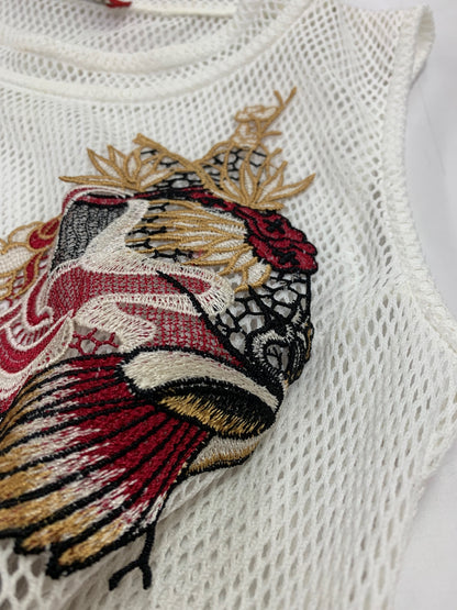 ヴィヴィアンタム 015-6140003 ワンピース 0 ホワイト 鳥モチーフ 刺繍 ITEBUFZ4UNEY