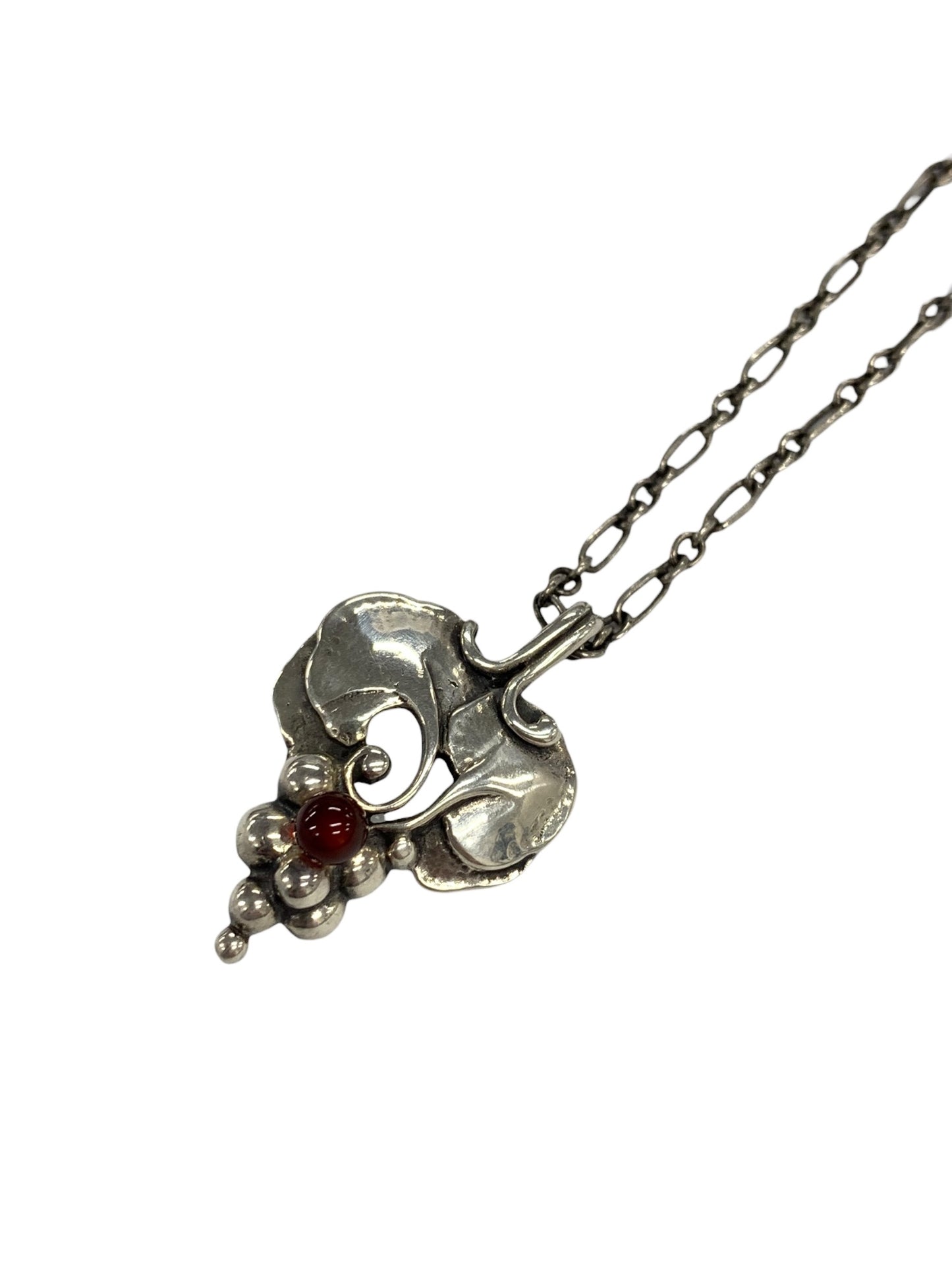 ジョージジェンセン ネックレス シルバー 葡萄モチーフ シルバー925 ガーネット IT7TZYK7C124