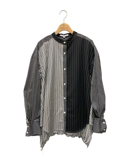 アンスリード W TRIANGLE TUCK SH/ダブルタックオーバーシャツ 522450401401-01 38 ブラック 24aw ITAWM0EBBCDI
