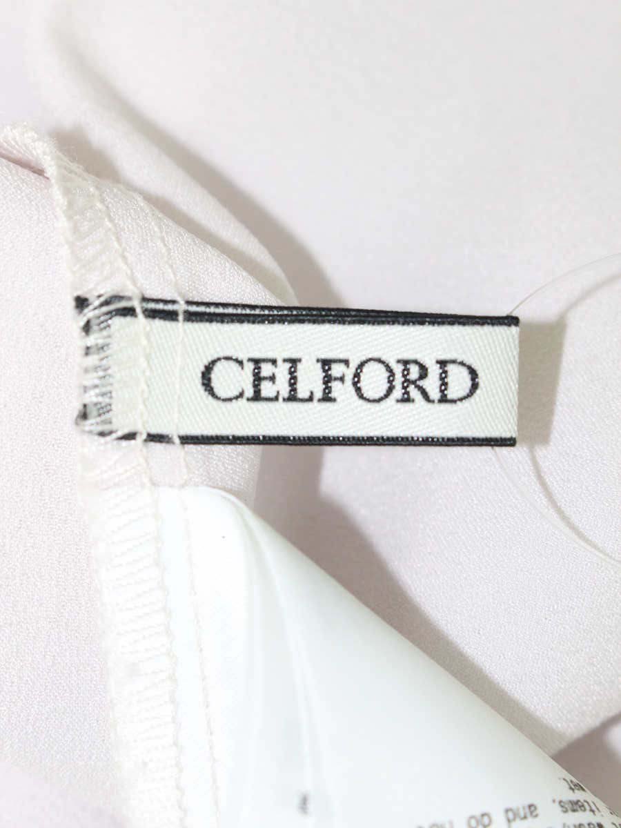 セルフォード CWF0241096 ワンピース 36 ホワイト フラワープリント シフォン ウエストギャザー IT2ZYMNJHFU8