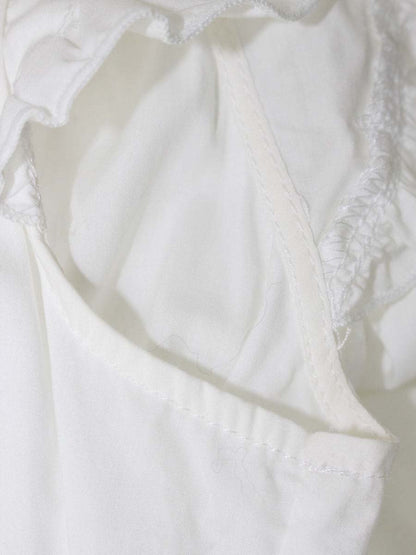 セブンテンバイミホカワヒト 2S506 ワンピース M ホワイト コットン フリル フレア ITZM1WTH22MS