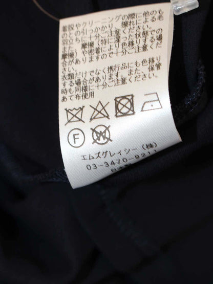エムズグレイシー 015313 Tシャツ カットソー 40 ネイビー ステッチ リボン IT8QFXHEE4DW