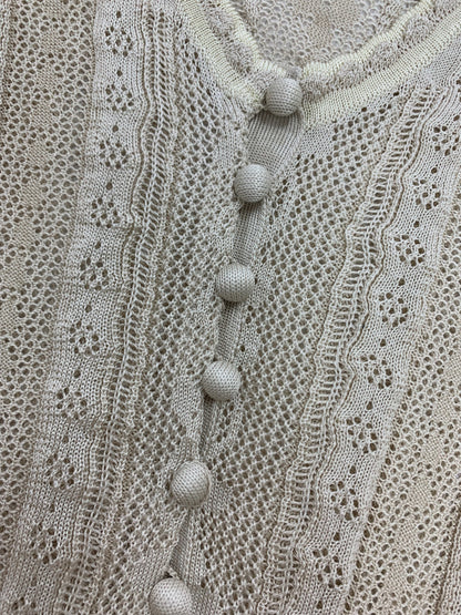 マメクロゴウチ Traditional Curtain Lace Knitted Cardigan MM21SS-KN030 カーディガン 2 ベージュ 21SS ITSY1551HA1I 【SALE】