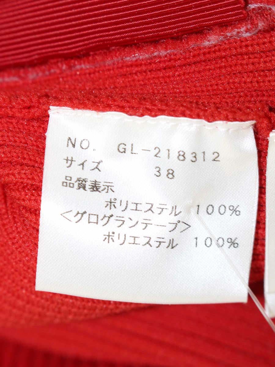 エムズグレイシー 218312 トップス 38 レッド リボン ITQ7HPC0CFFC