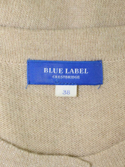 バーバリーブルーレーベル 55N71-255-40 カーディガン 38 ベージュ ラインストーン ラメ ITMCY3UBIHUM