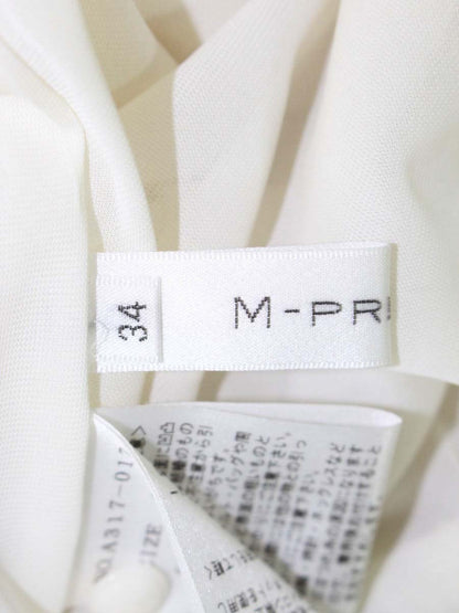 エムプルミエ A317-017 ブラウス 34 ホワイト ノースリーブ ITGEZBUDZD81