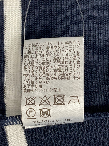 エムズグレイシー 918132 Tシャツ カットソー 38 ネイビー ニット イカリマーク IT8DIS7RM8LU