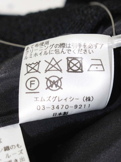 エムズグレイシー 724517 ジャケット 38 ブラック カメリアWジップ ITXQ37KKFS0I
