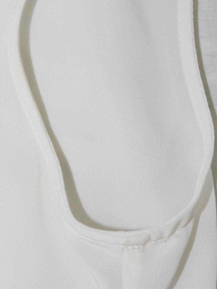 フォクシーブティック 39712 ブラウス 40 ホワイト バイカラー ボウタイ IT67ZRYKKAWO