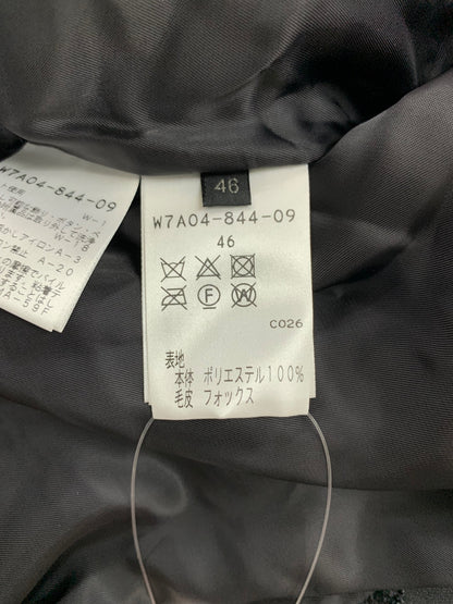 トゥービーシック W7A04-844-09 コート 46 ブラック フォックスファー 2way ドット IT552NS5PK9W