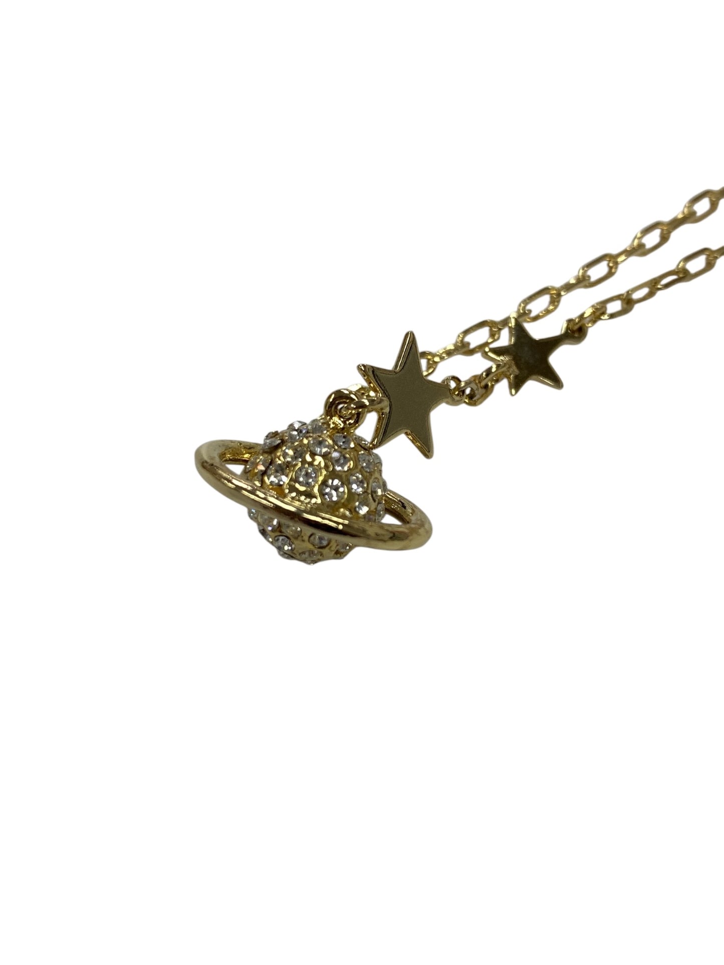 エムズグレイシー ネックレス ゴールド プラネット ラインストーン 星 IT68W9TA6BV8