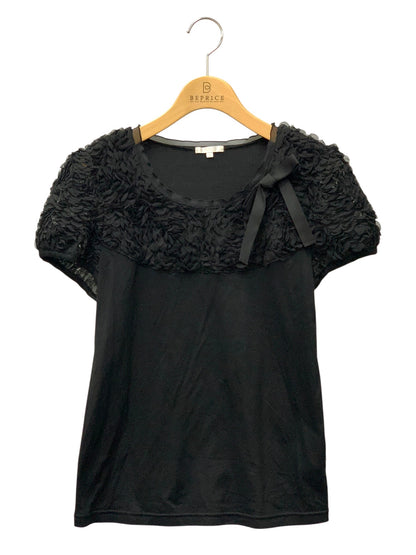 トゥービーシック W5P05-551-09 Tシャツ 2 ブラック フリル IT9C2XSTCWCG