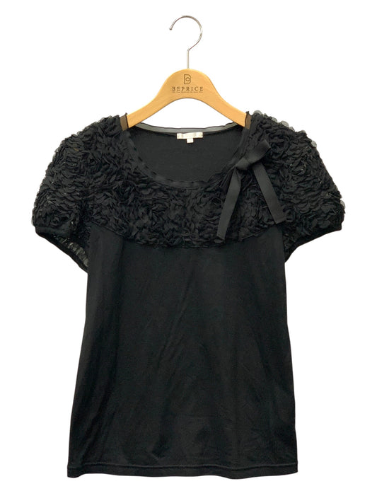 トゥービーシック W5P05-551-09 Tシャツ 2 ブラック フリル IT9C2XSTCWCG