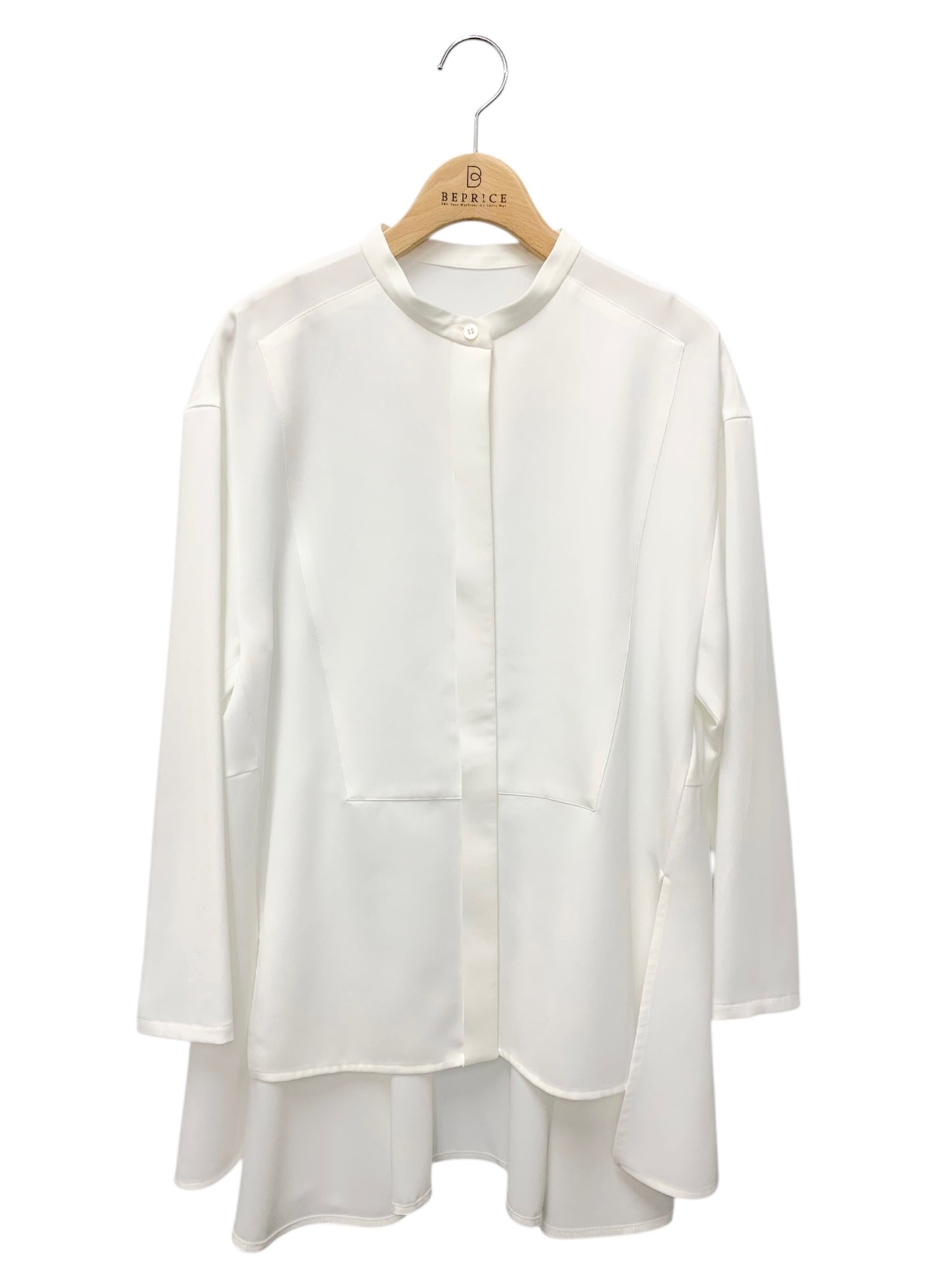 アドーア ドビークロスブラウス 531-3210019 38 ホワイト スタンドカラー IT4K5N26GBJI