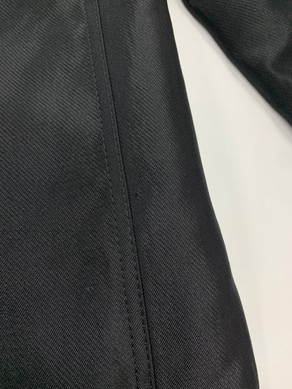 エポカ M5A03-526-09 ステンカラーコート 40 ブラック ヒョウ柄 IT8BBRNWYYL1