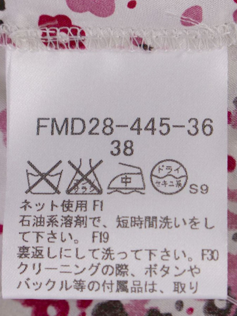 バーバリーロンドン FMD28-445-36 ワンピース 38 ホワイト シルク フラワー IT4PY6EANFF5