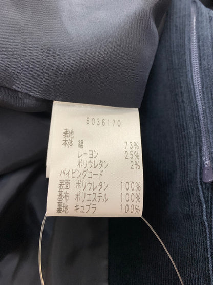 ルネ 6036170 ノーカラーコート 38 ネイビー TISSU コーデュロイ ITKNPZ1WULM0