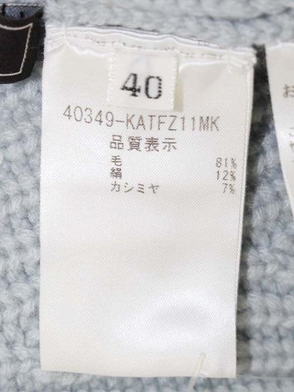 フォクシーブティック Ruffle Tail 40349 ニット セーター 40 ブルー カシミヤ混 ITAZOQOK3KVM