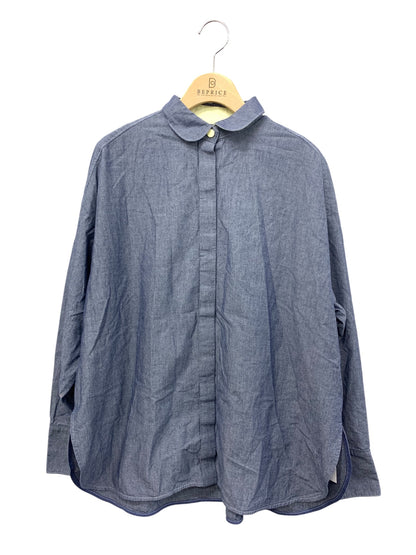 ヨリ YR21-24010SP ブラウス 36 ネイビー デニム調 ITULYQD8ZWVW