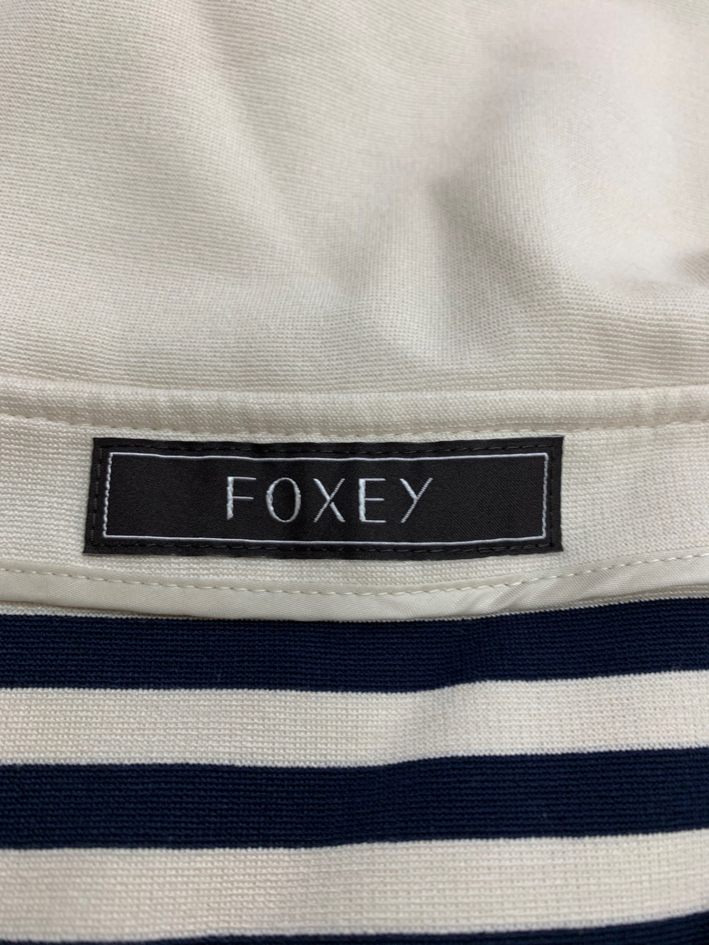 フォクシーブティック Top Venezia 44233 トップス 38 ネイビー ボーダー ITLDQOWAYB1O