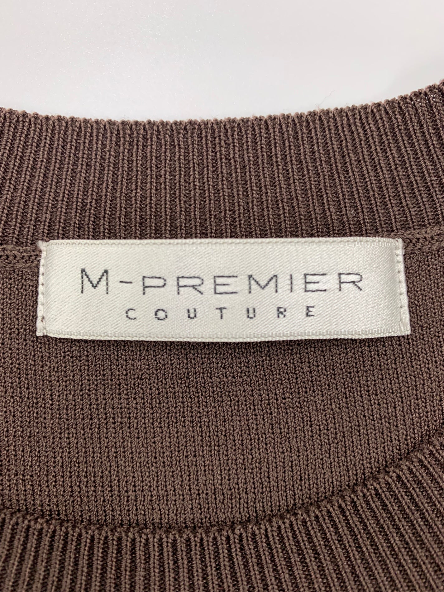 エムプルミエクチュール ニット F728-008 38 ブラウン ITOMJNQ3NRFY