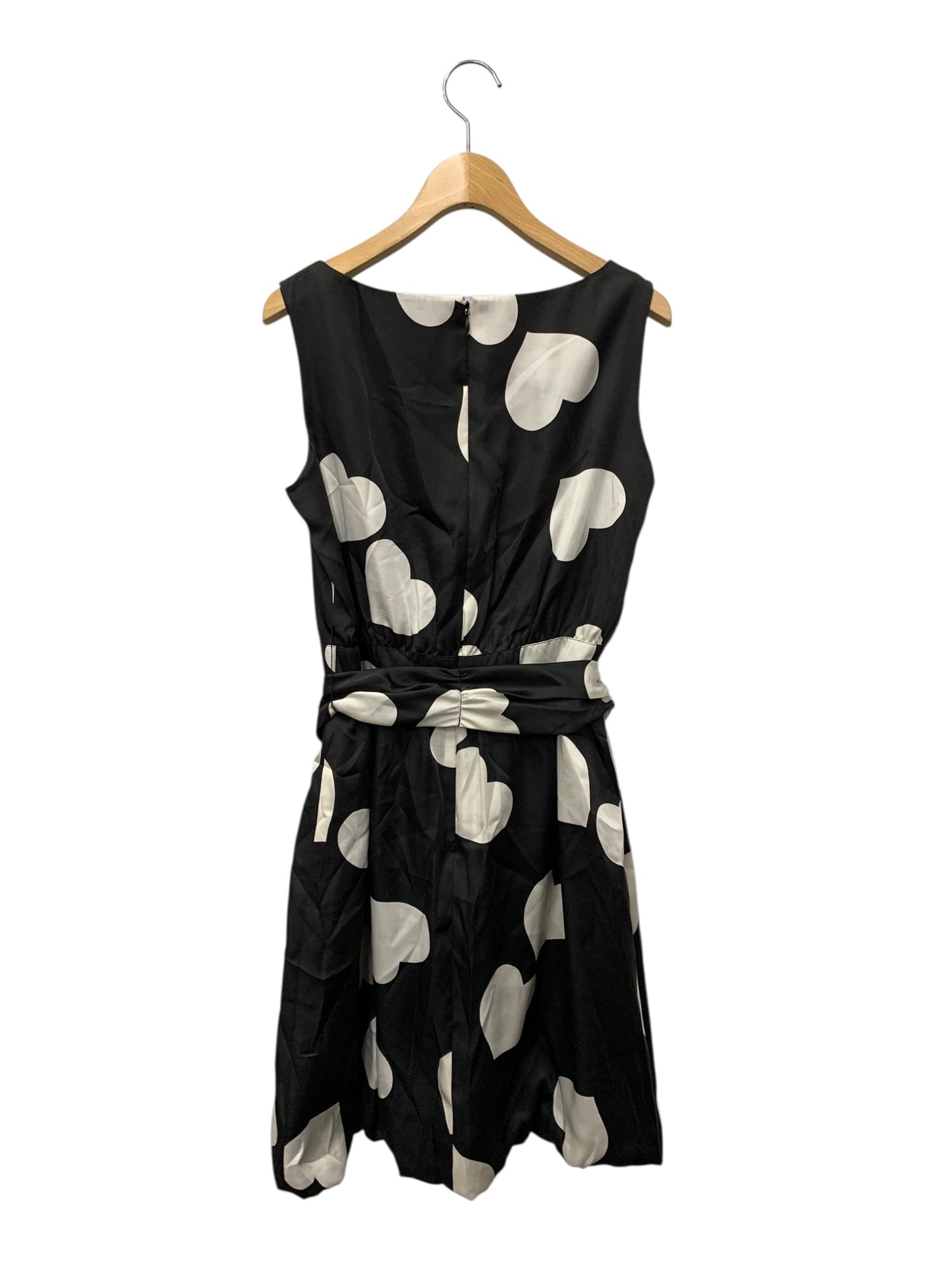 エムズグレイシー 021358 ワンピース 40 ブラック ハート バルーン IT9O96PBLOVC