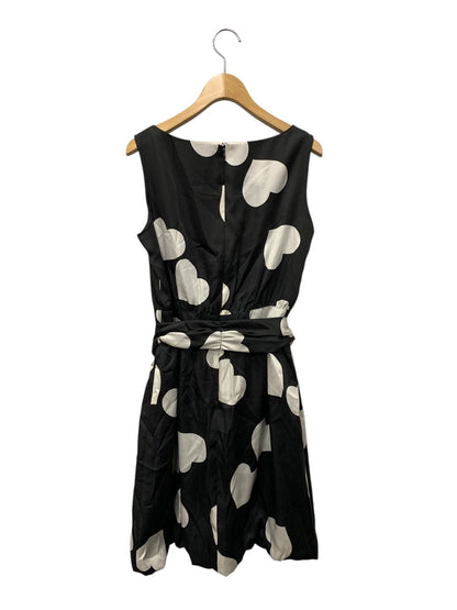 エムズグレイシー 021358 ワンピース 40 ブラック ハート バルーン IT9O96PBLOVC