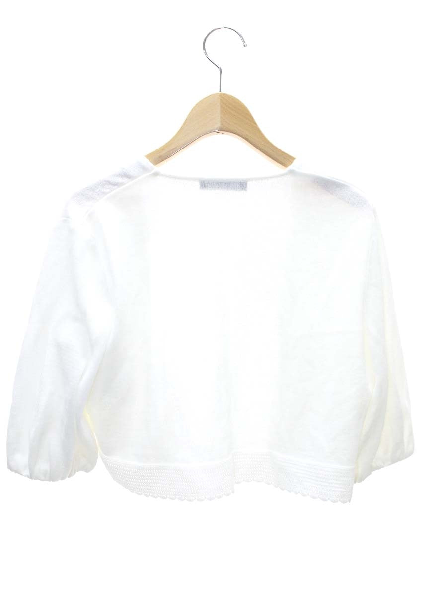 ルネ 5922160 カーディガン 36 ホワイト パフスリーブ ITGN4Z4NBA14