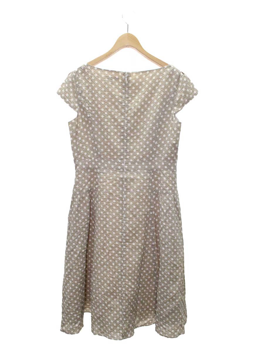 トッカ MELODY OPTOSM0220 ワンピース 6 ベージュ 水玉 ドット柄
