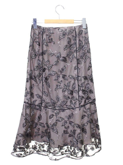 トッカ SKTUBW0325 スカート 0 ベージュ/ブラック フラワーモチーフ レース IT6620NPP2SG