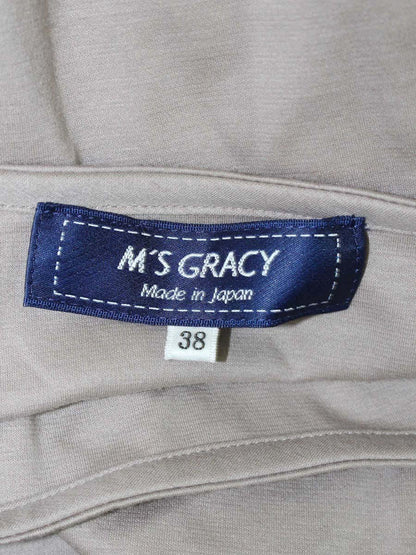 エムズグレイシー 1833 カットソー 38 ベージュ ハートモチーフ リボン IT0MXBJN0D2K