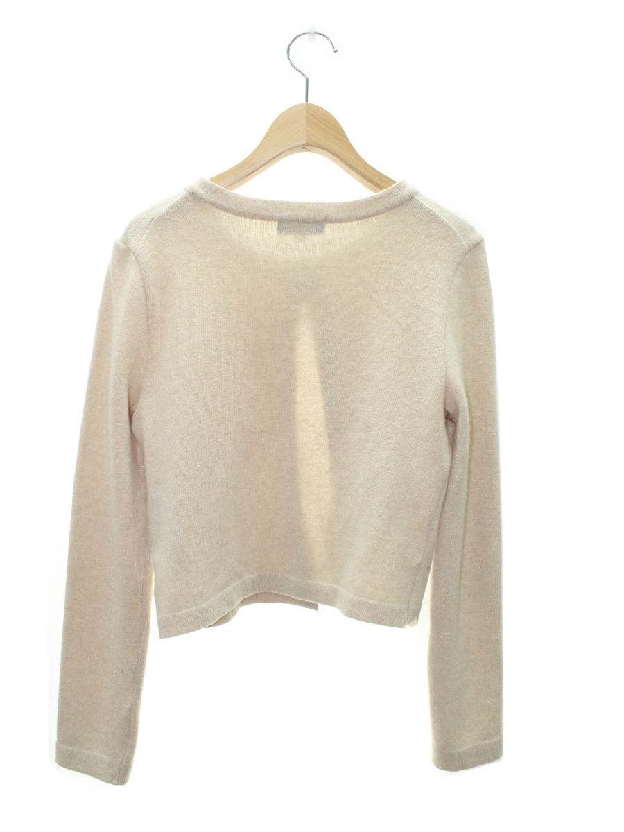 バーバリーブルーレーベル 55N71-255-40 カーディガン 38 ベージュ ラインストーン ラメ ITMCY3UBIHUM