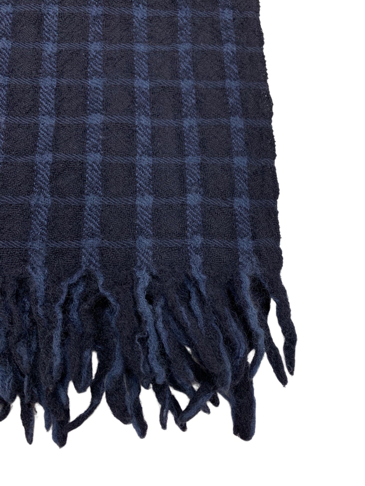 イッセイミヤケメン ME63-AD003 マフラー ストール ネイビー フリンジ