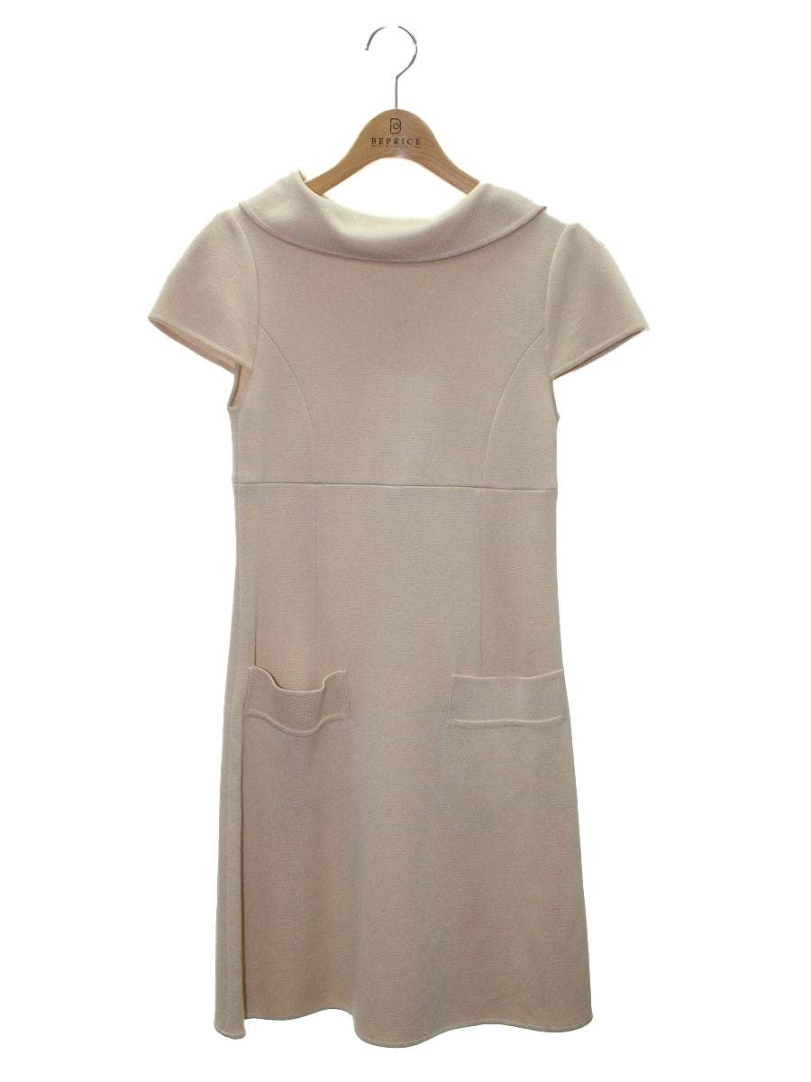 フォクシーブティック 25649 ワンピース 38 ベージュ ワンピース 衿付 ITQV64OFIRVS 【SALE】