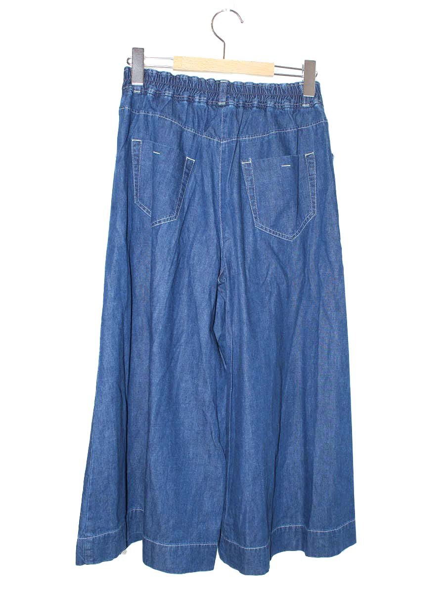 エムズグレイシー Denim Wide Pants 016305 デニムパンツ 36 ブルー リボン ITECIXZV8MFF