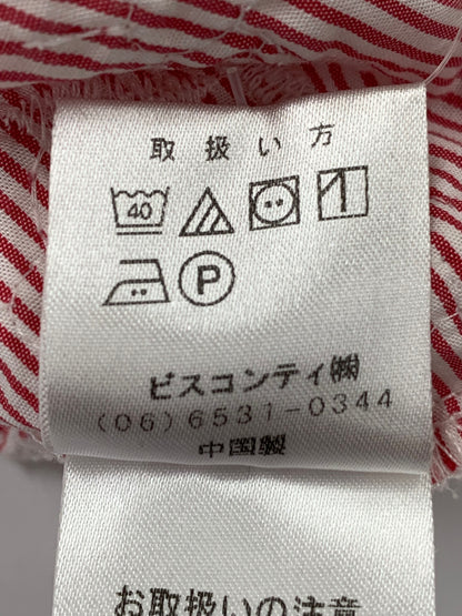 ギャラリービスコンティ 1220819 シャツ 2 レッド/ホワイト 半袖 ストライプ  花柄刺繍 ITEN266KFSC6