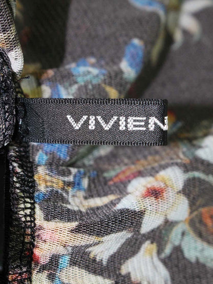 ヴィヴィアンタム 14275641 ワンピース 40 ブラック フラワープリント ITYJPR7M6T40