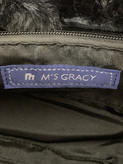 エムズグレイシー 674527 ハンドバッグ ブラック フェイクファー バッグインバッグ リボン ITVMIWYK4SHG