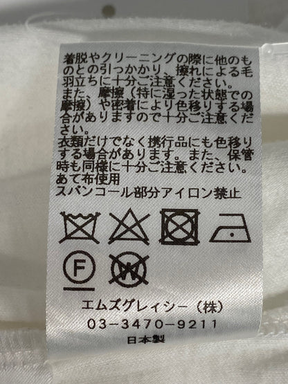 エムズグレイシー CherryCut sew 815315 Tシャツ カットソー 38 ホワイト チェリー スパンコール ITNE91HH9IS6