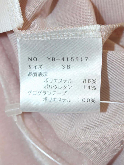 エムズグレイシー 415517 トップス 38 ピンク 袖パール＆グロクランリボン ベロアプルオーバー ITI7ESLTKD72