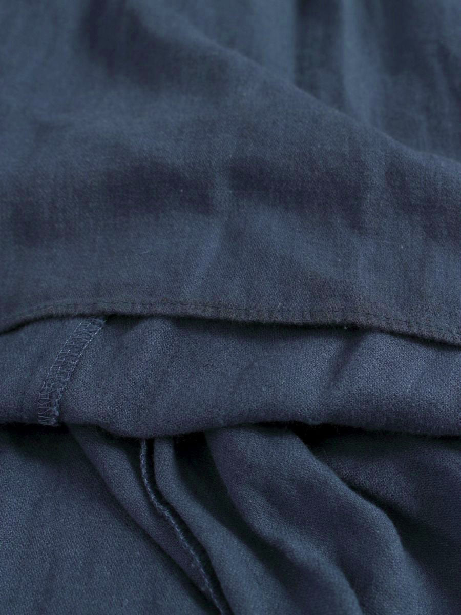 カレンソロジー CL209003ER シャツワンピース 36 ネイビー リネン混 パフスリーブ ITL25WB68IGU