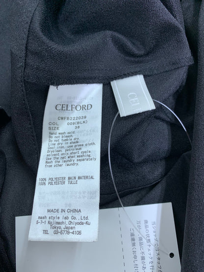 セルフォード バックリボンシアーブラウス CWFB222039 カットソー 38 ブラック IT9NNVKPH846