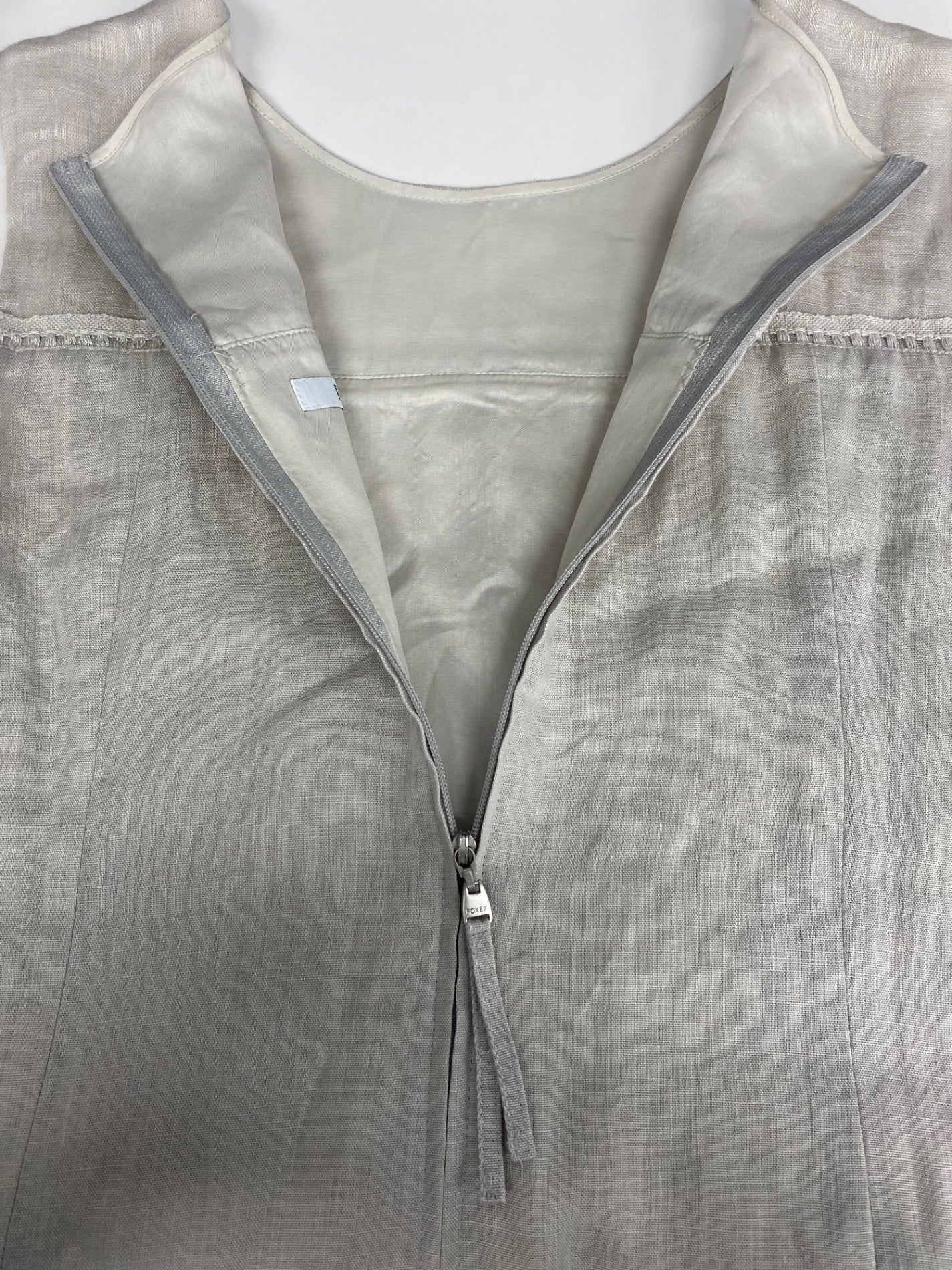 フォクシーブティック Step Circle 38679 ワンピース 42 グレージュ リネン ITZMUY4LE4US