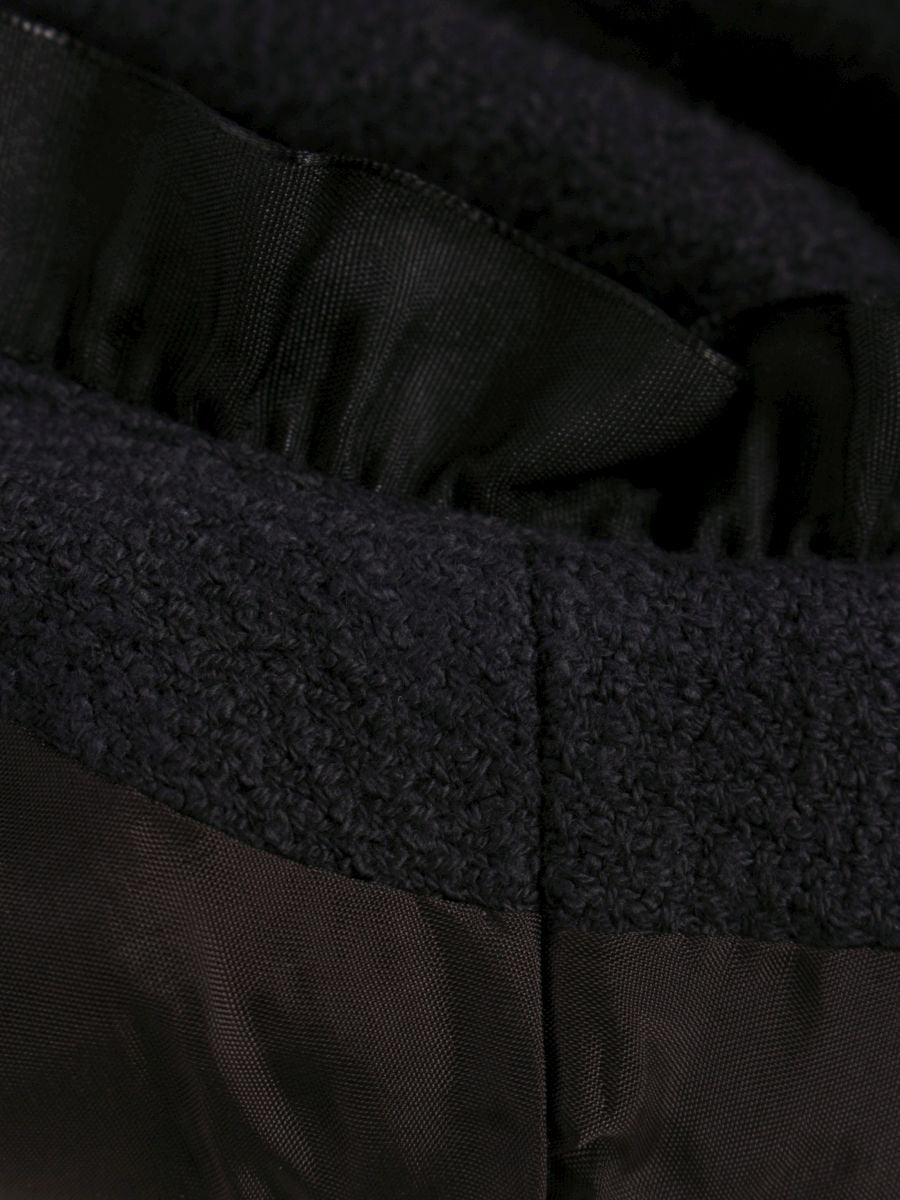 ハロッズ 10410028 ジャケット 2 ブラック ノーカラー フリル IT5GPWI8L5HU