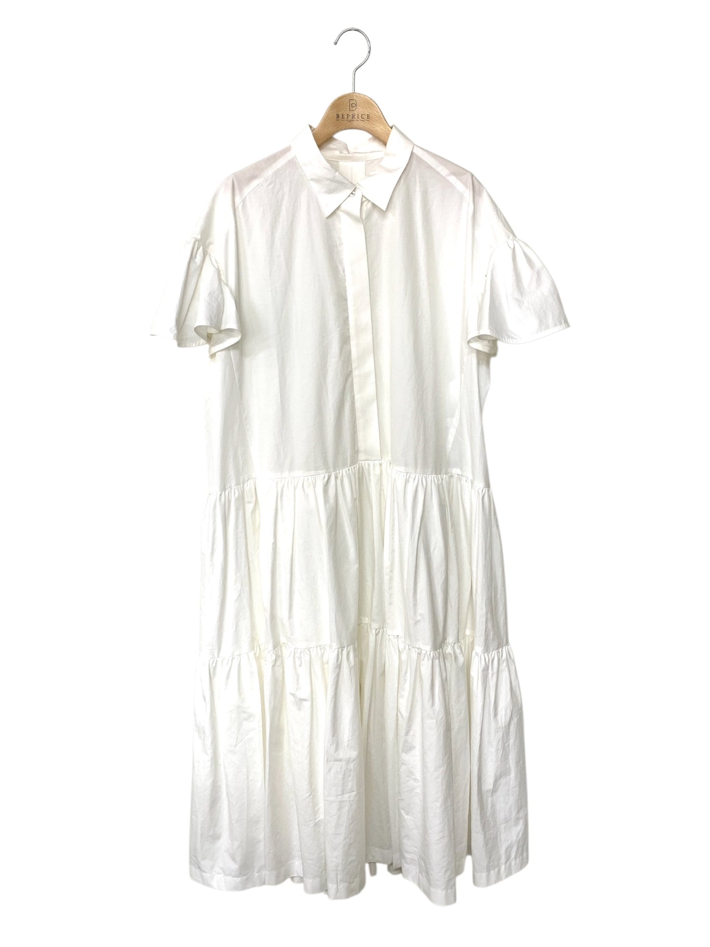 デザインワークス 袖タックシャツワンピース 3545-07-90004 38 ホワイト IT9VHH0PWFET